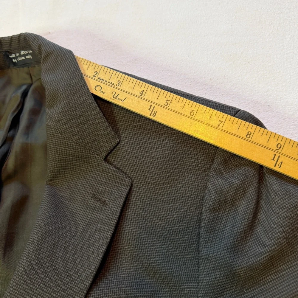 Andrew Fezza Men's Classic Black & Gray Houndstooth‎ Blazer Size 36R